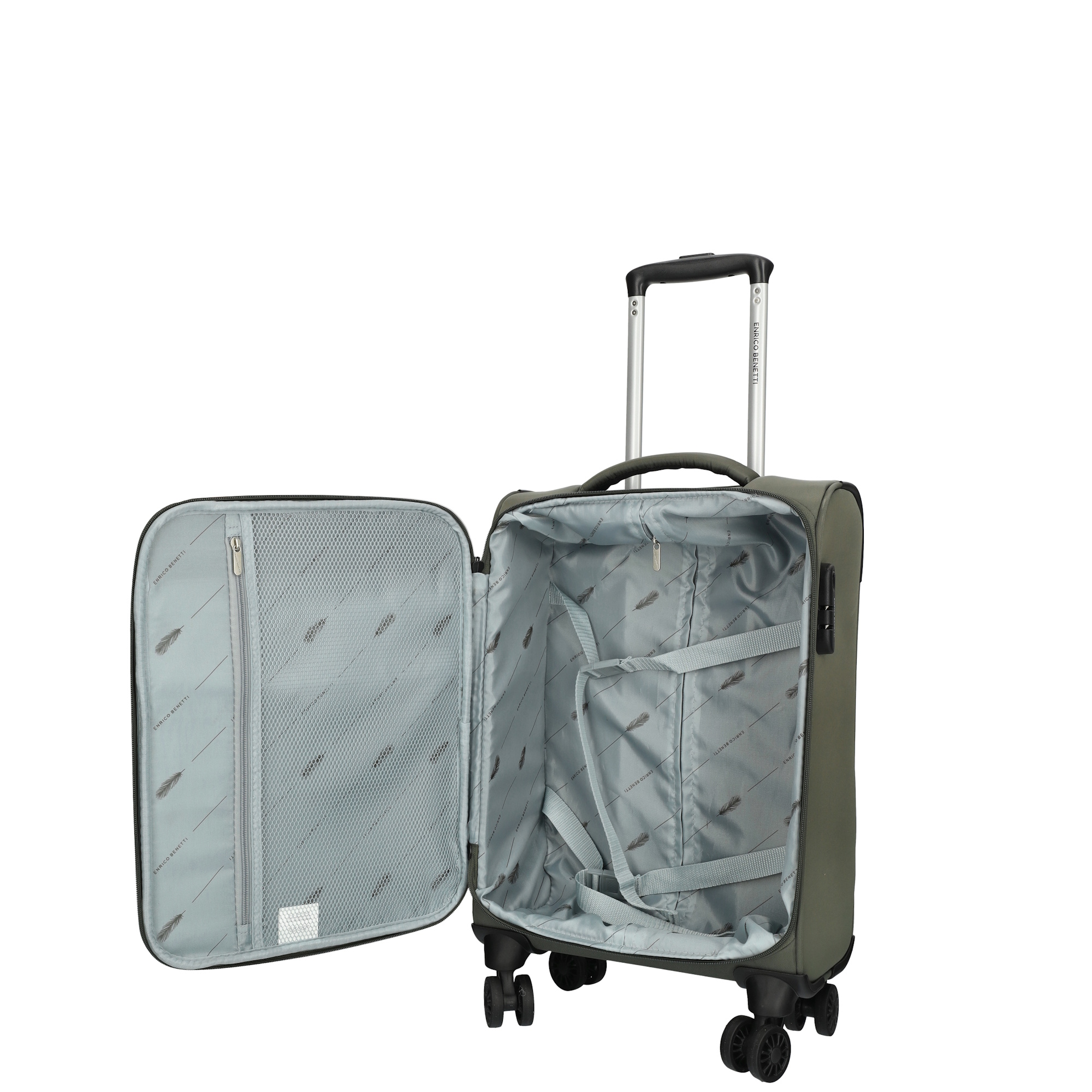 Enrico Benetti Innsbruck koffer olijfgroen 50 cm