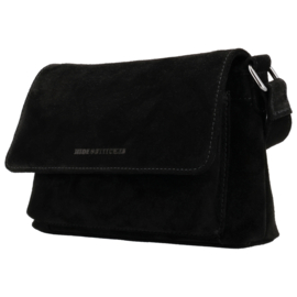 Hide & Stitches Brazos lederen schoudertas zwart