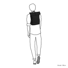 Daniel Ray Alexandrie rolltop rugzak zwart