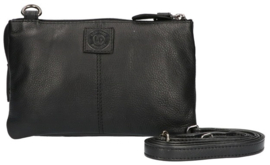 Leather Design festival bag harmonica zwart