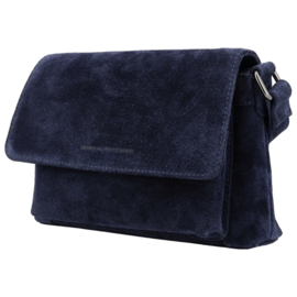 Hide & Stitches Brazos lederen schoudertas blauw