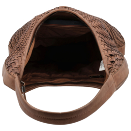 Hide & Stitches lederen schoudertas bruin