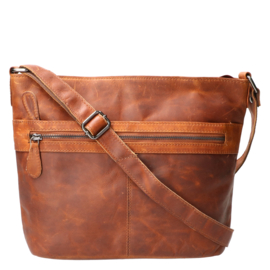 Leather Design schoudertas natural