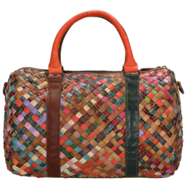 Multi colour Anna lederen handtas