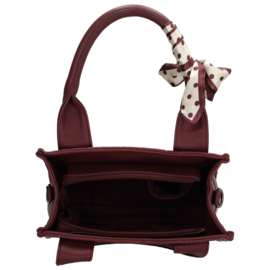Charm London Avenue shopper bordeaux stippen
