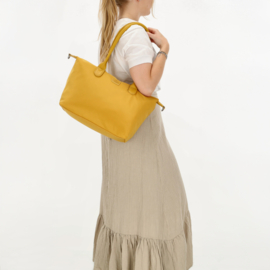 Charm London Buckingham mono shopper zacht geel