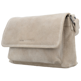 Hide & Stitches Brazos lederen schoudertas zand