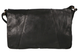 Leather Design schoudertas zwart