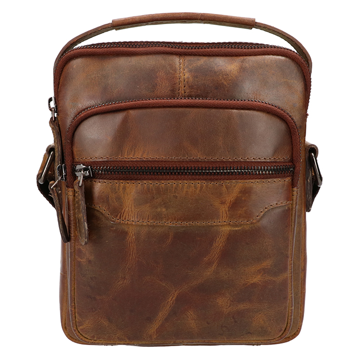 Leather Design heren schoudertas hunter