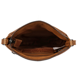 Hide & Stitches Porto lederen schoudertas bruin