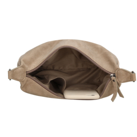 Beagles Malaga schoudertas licht taupe