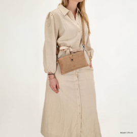 Hide & Stitches Westland schoudertas zand