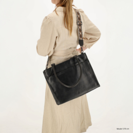 Hide & Stitches Next Navajo laptoptas zwart