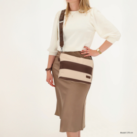 Zebra Trends Elske schoudertas streep bruin/beige