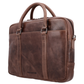 Hide & Stitches Next Navajo laptoptas donker bruin