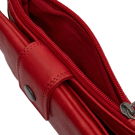The Chesterfield Brand Fresno lederen dames portemonnee rood