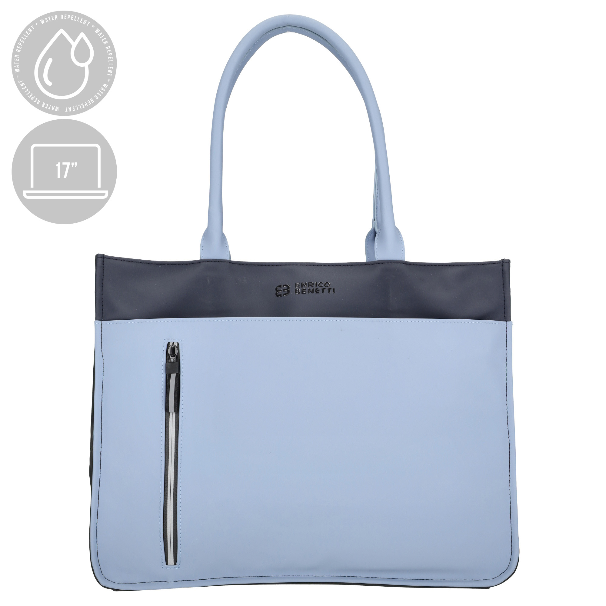 Enrico Benetti Bergen schouder/laptoptas waterafstotend donker blauw jeans