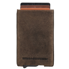 Hide & Stitches Idaho safety wallet donker bruin