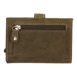 Hide & Stitches Idaho safety wallet olijfgroen