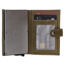 Hide & Stitches Idaho safety wallet olijfgroen