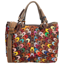 Beagles  Treccia multi colour lederen shopper