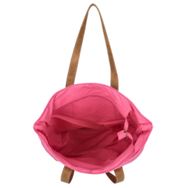 Enrico Benetti Capri rieten strandtas fuchsia