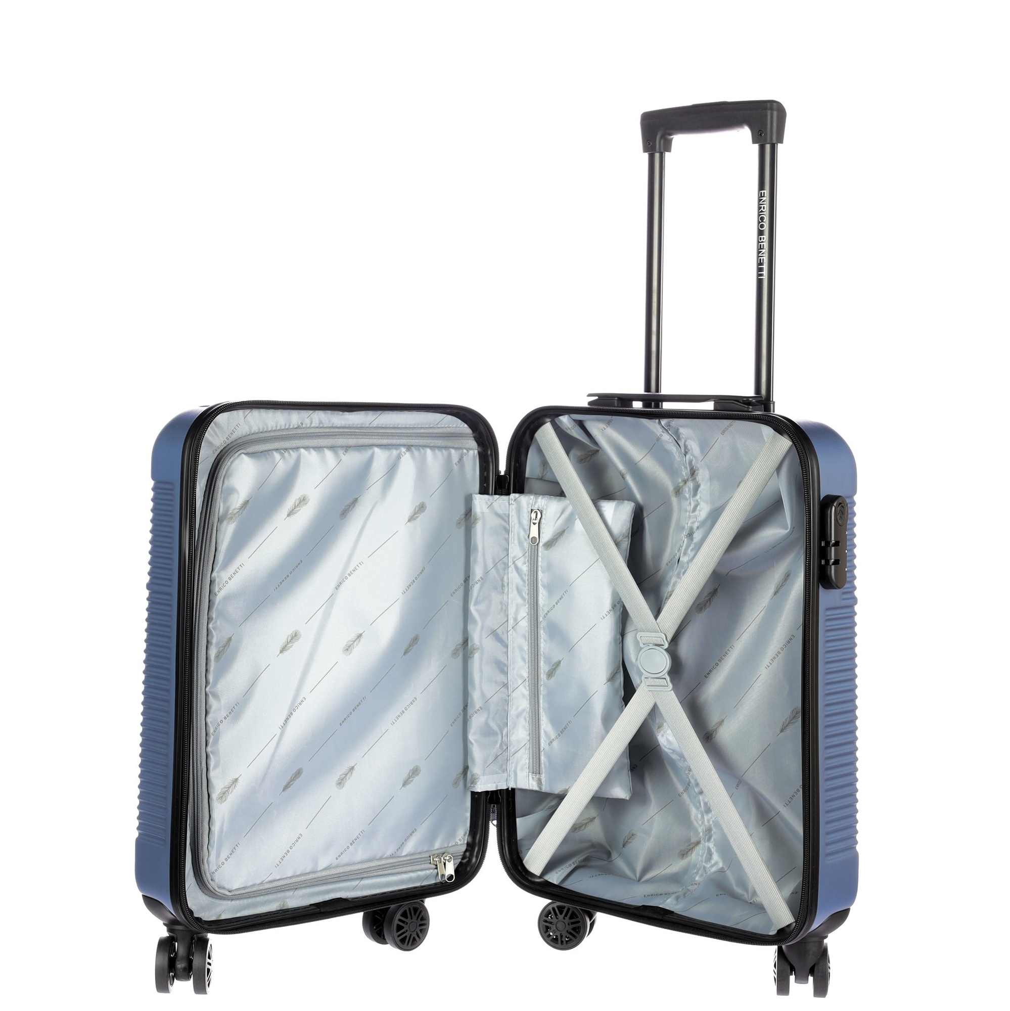 Enrico Benetti Louisville koffer 50 cm jeansblauw