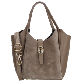 Charm London Vittoria handtas donker taupe