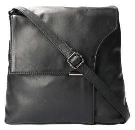 Leather Design schoudertas zwart