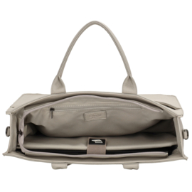 Charm London Princeton laptoptas licht grijs