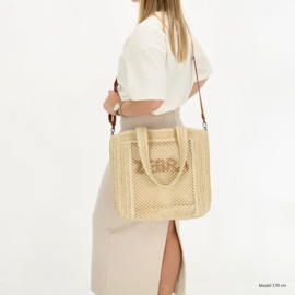 Zebra Trends Shirley shopper licht natuur