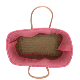 Beagles Bozaka rieten strandtas roze