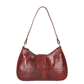 Leather Design handtas bruin croco