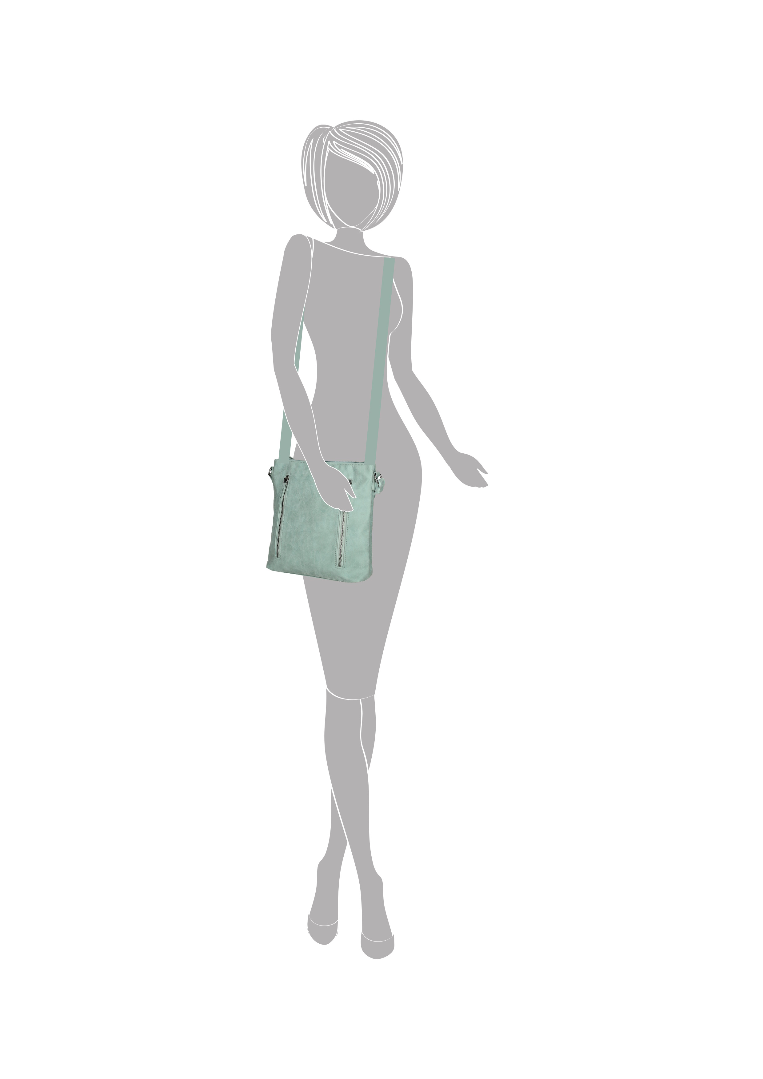 Enrico Benetti Kylie schouder/crossbody tas groen