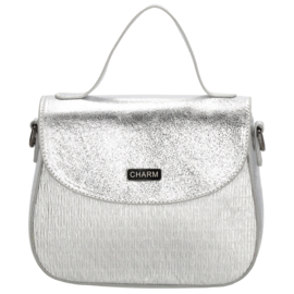 Charm London Kingsway schoudertas zilver
