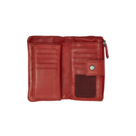 The Chesterfield Brand Fresno lederen dames portemonnee rood