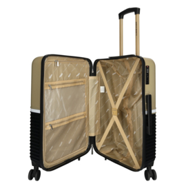 Enrico Benetti Princetown koffer 65 cm zwart-camel