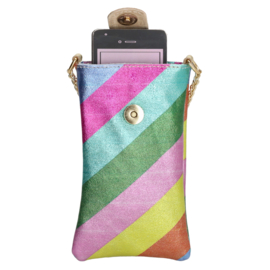 Charm London Anna telefoontasje regenboog