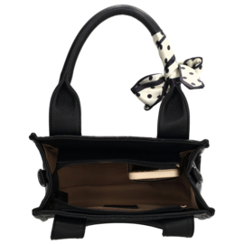 Charm London Avenue shopper zwart stippen