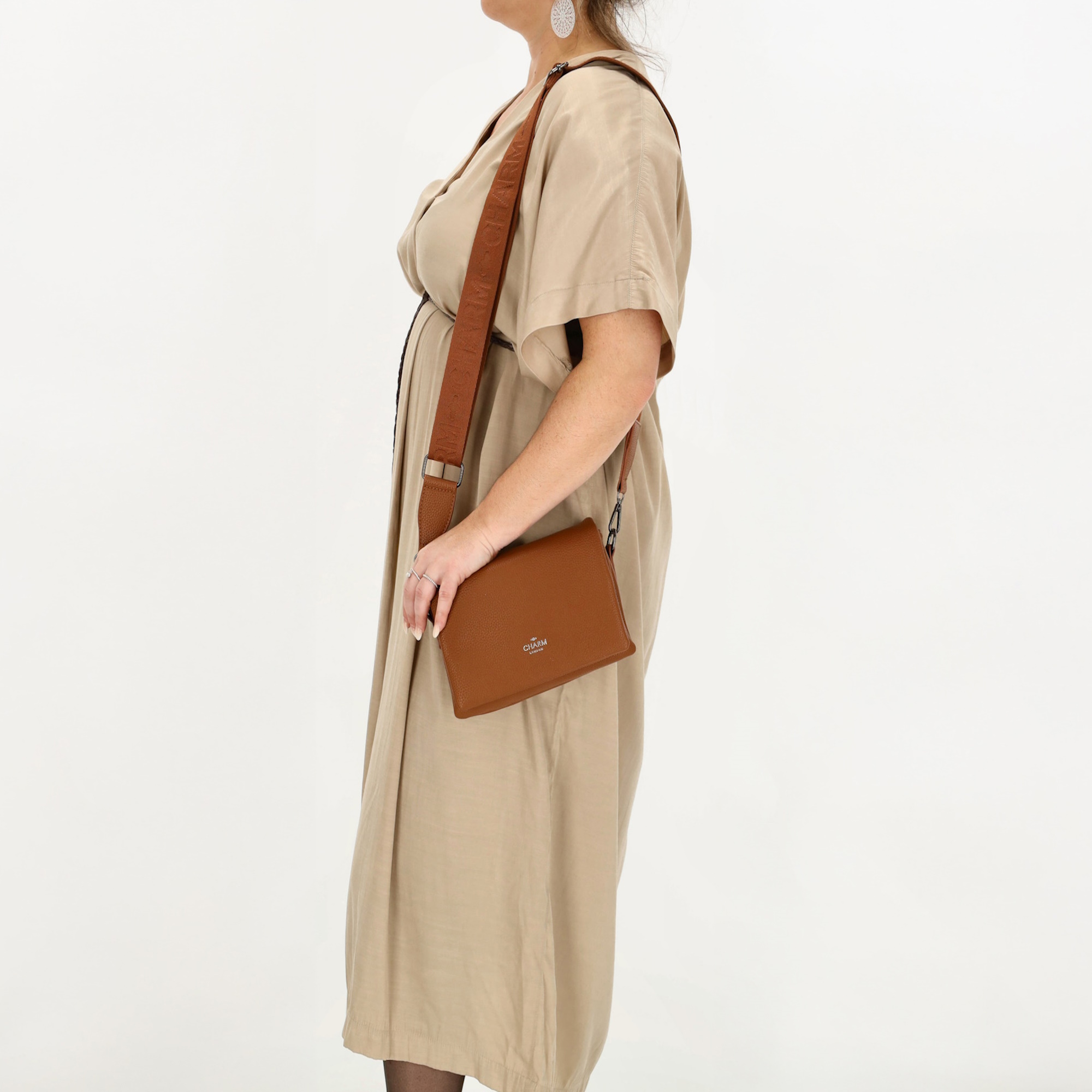 Charm London Pentonville schoudertas cognac