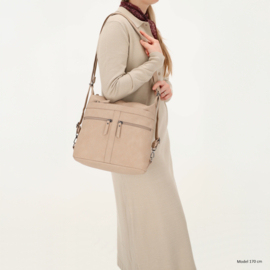 Beagles Majorca schouder/rugtas licht taupe