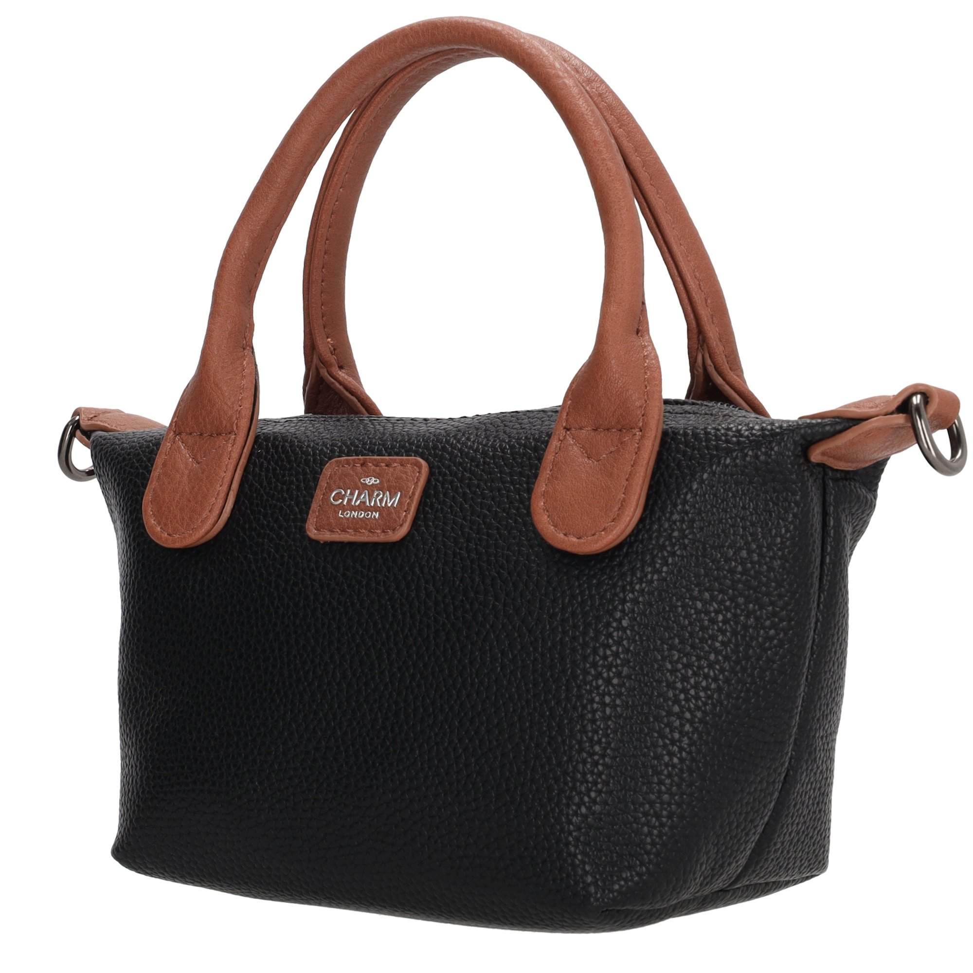 Charm London Buckingham palace handtas zwart cognac