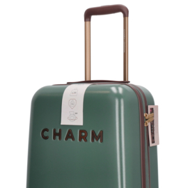 Charm london Travel koffer donkergroen