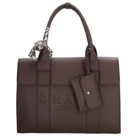 Charm London Bond laptoptas donker bruin