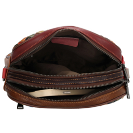 Beagles  Treccia multi colour lederen crossbodytas
