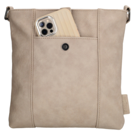 Beagles Cuenca schoudertas licht taupe