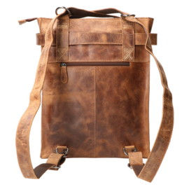 Leather Design Revival schouder/rugtas hunter