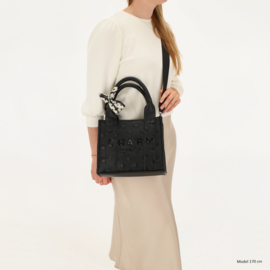 Charm London Avenue shopper zwart stippen