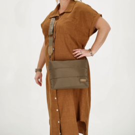 Zebra Elske Trends schoudertas donker taupe