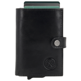 Hide & Stitches Porto safety wallet zwart
